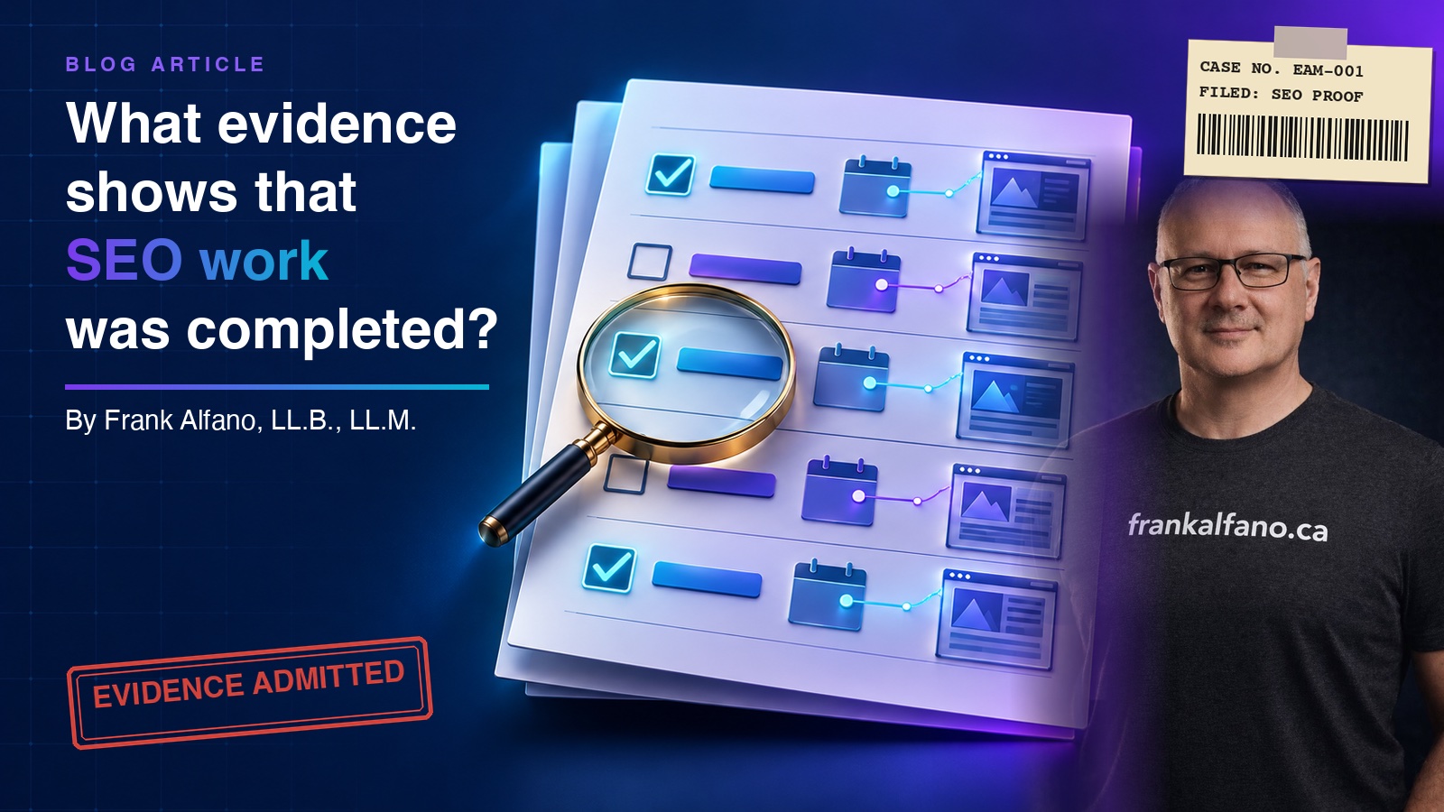 What evidence shows that SEO work was completed?