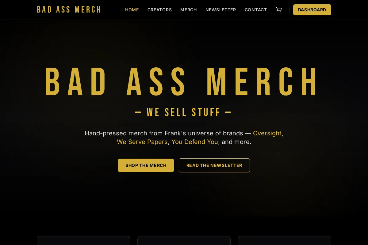 Bad Ass Merch screenshot