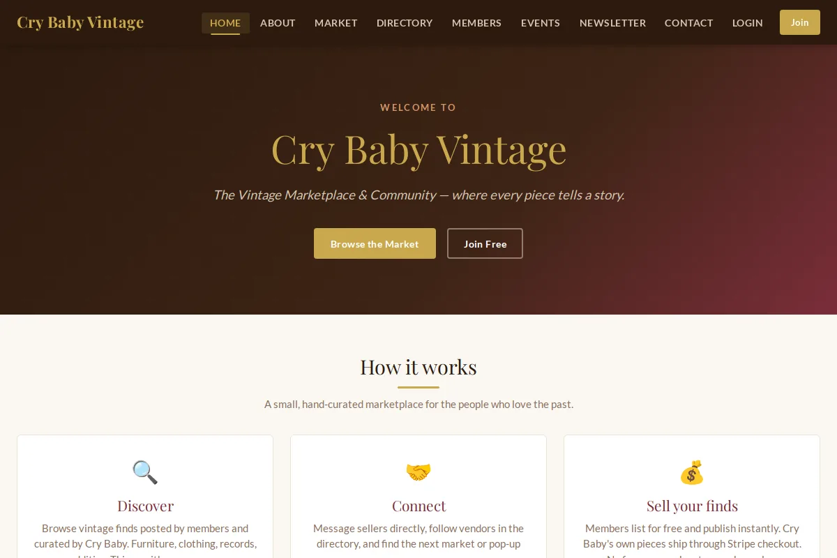 Cry Baby Vintage screenshot