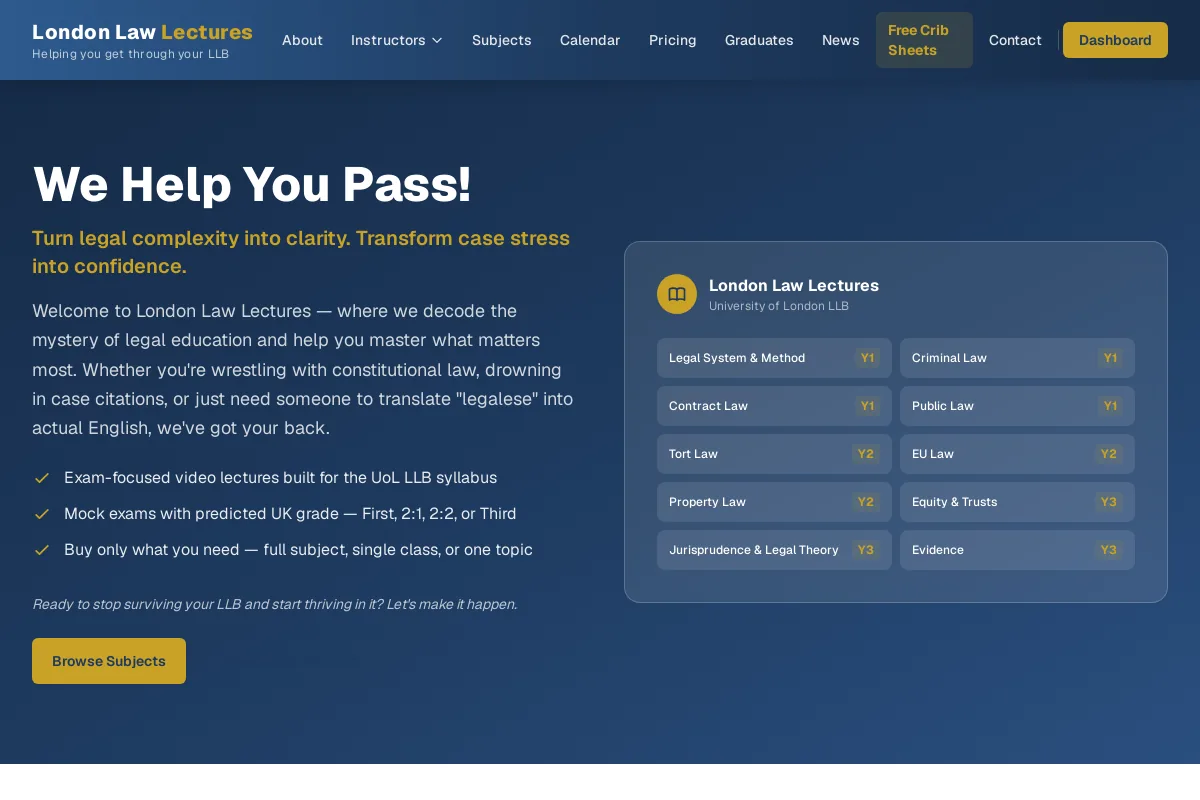 London Law Lectures screenshot