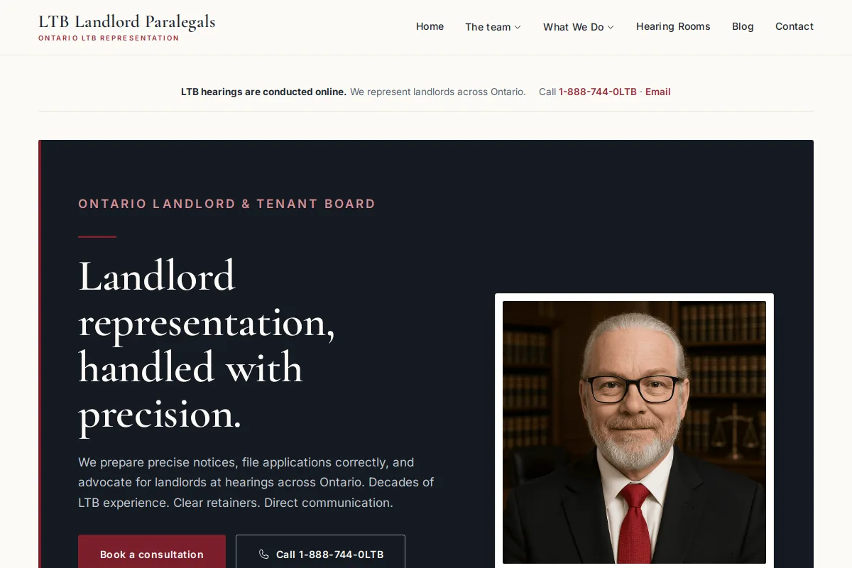 LTB Landlord Paralegal screenshot