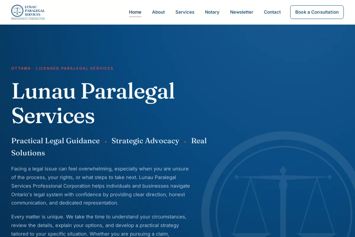 Lunau Paralegal Services screenshot