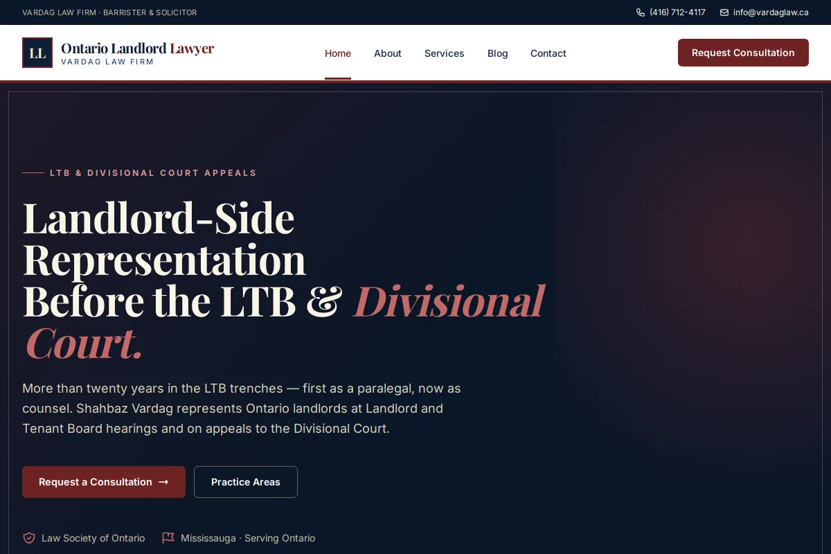 Ontario Landlord Lawyer screenshot