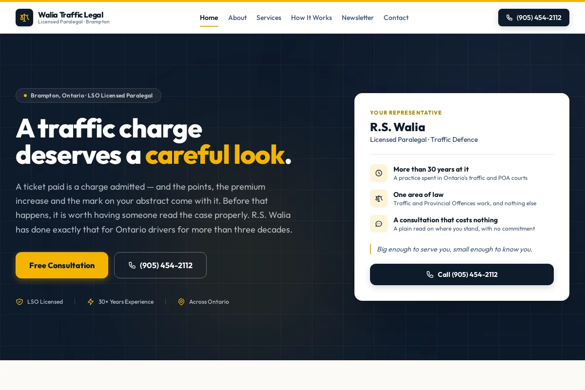 Walia Traffic Legal Services screenshot