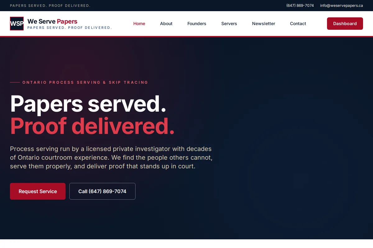 We Serve Papers screenshot
